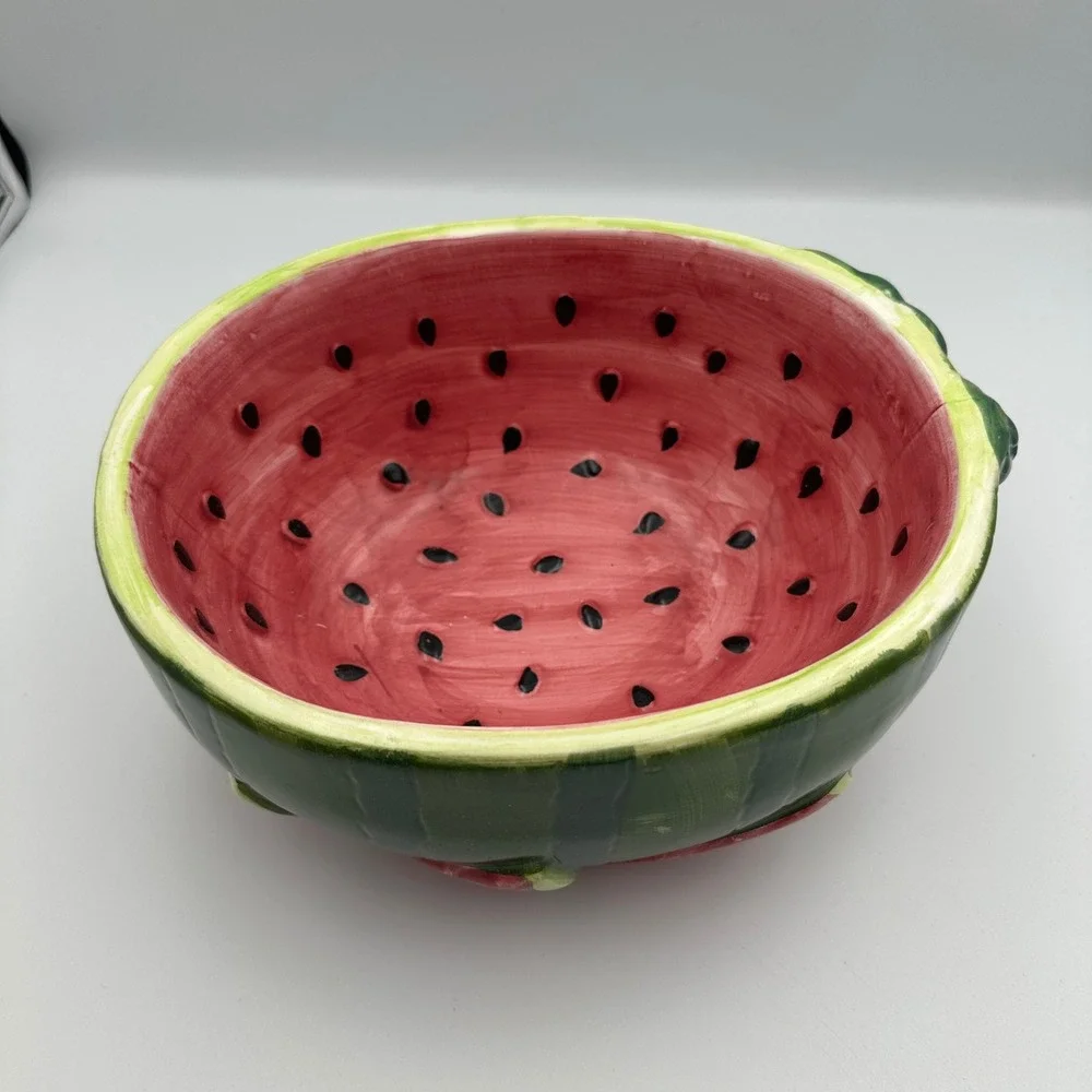 Watermelon Bowl & Napkin Holder Set Fruit‎ Kitchen Decor Summer Fun
